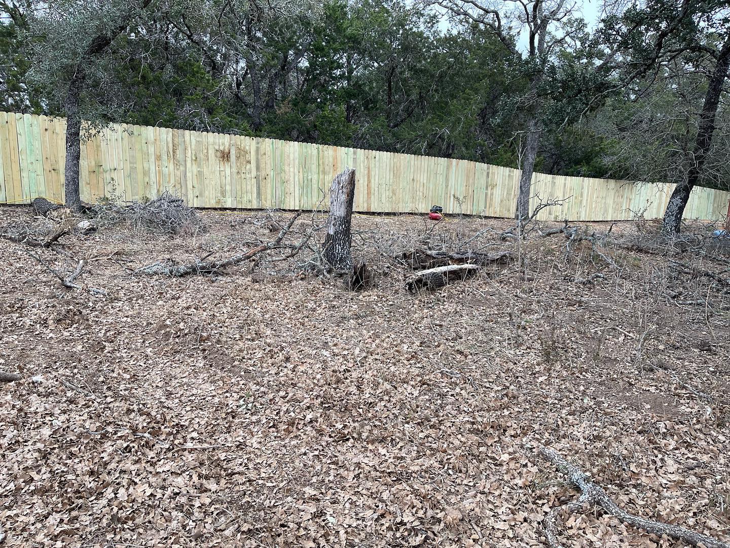 6 ft pine privacy fence.