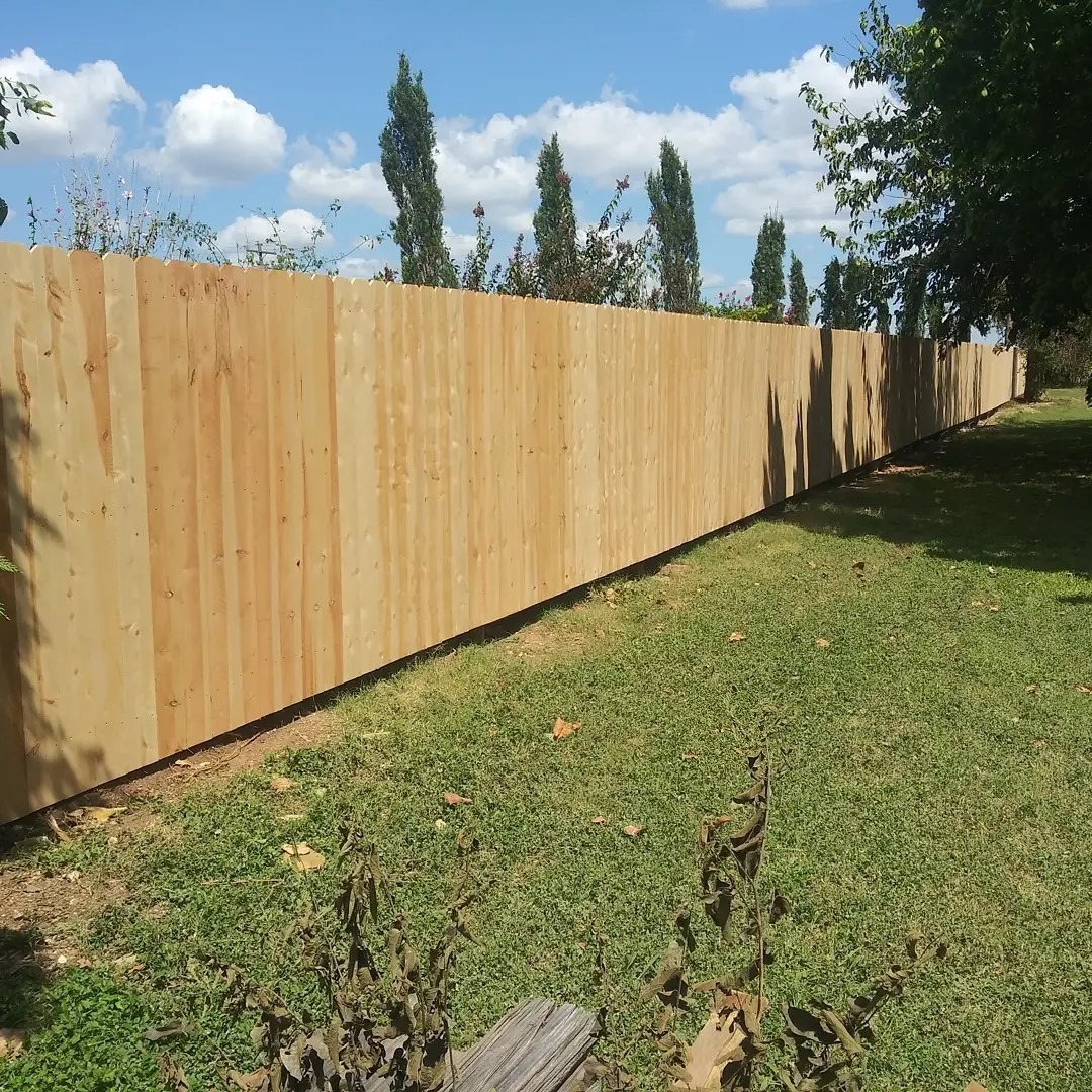 6 ft cedar privacy fence.