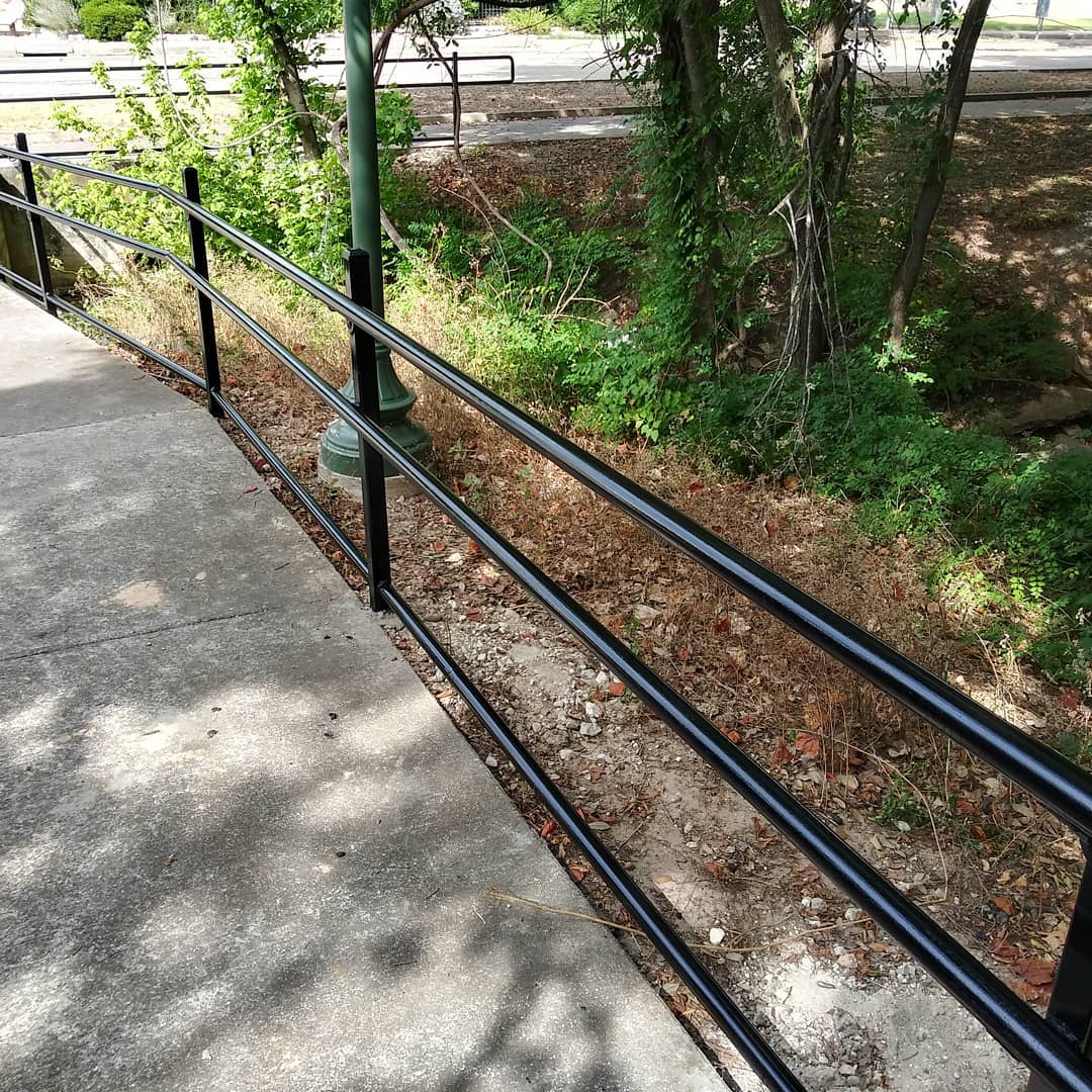 1 5/8 inch OD round pipe railing.