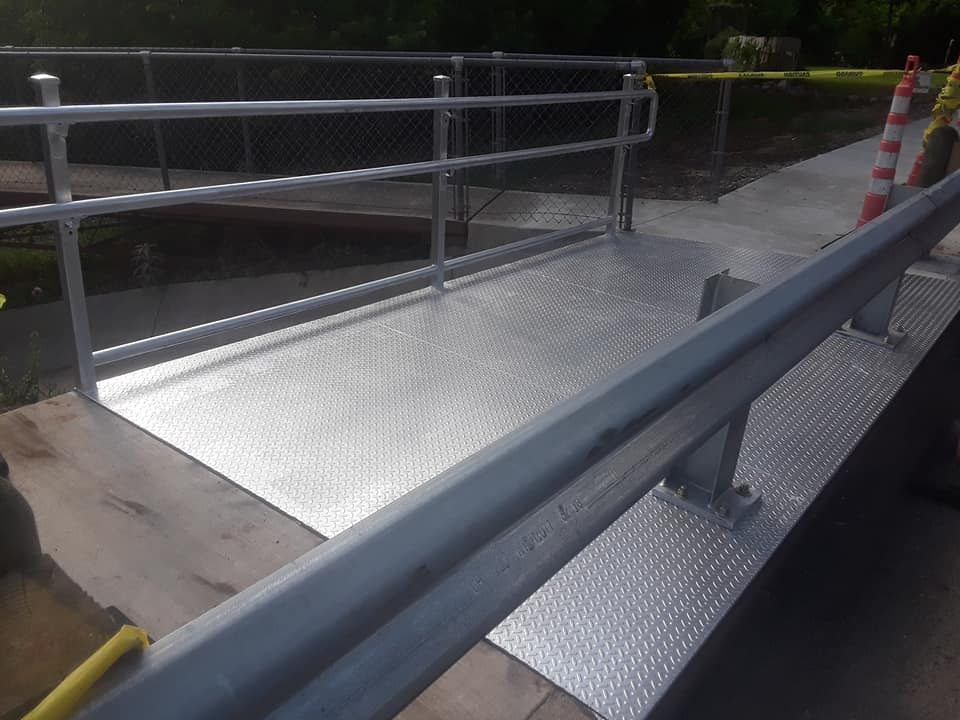 1/4 inch walk deck with 3 inch I-Beam frame.